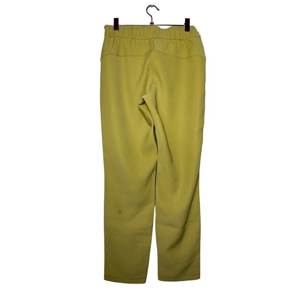 Lululemon On the Fly 7/8 Pant Size 4 Vintage Gold Mustard Yellow Woven - Picture 6 of 10